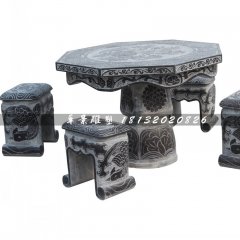 青石桌椅，仿古石桌椅