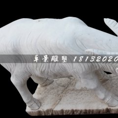 山羊石雕，大理石山羊雕塑