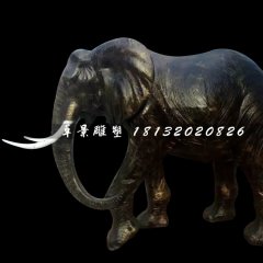 玻璃鋼大象雕塑，仿真動(dòng)物雕塑