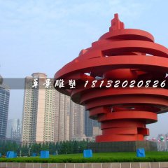 不銹鋼五月的風(fēng)雕塑，廣場(chǎng)標(biāo)志雕塑