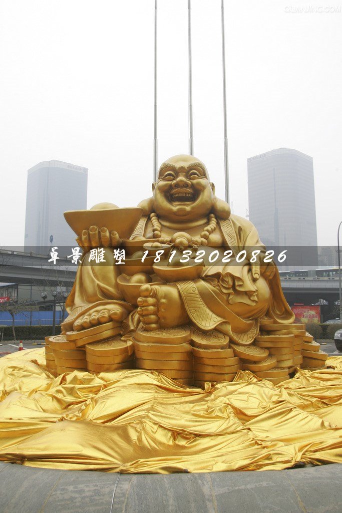 彌勒佛銅雕，廣場大型銅佛像