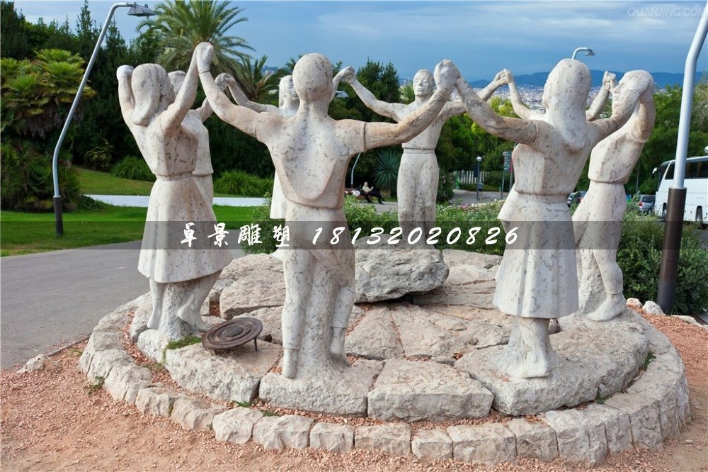 團結石雕，公園人物石雕