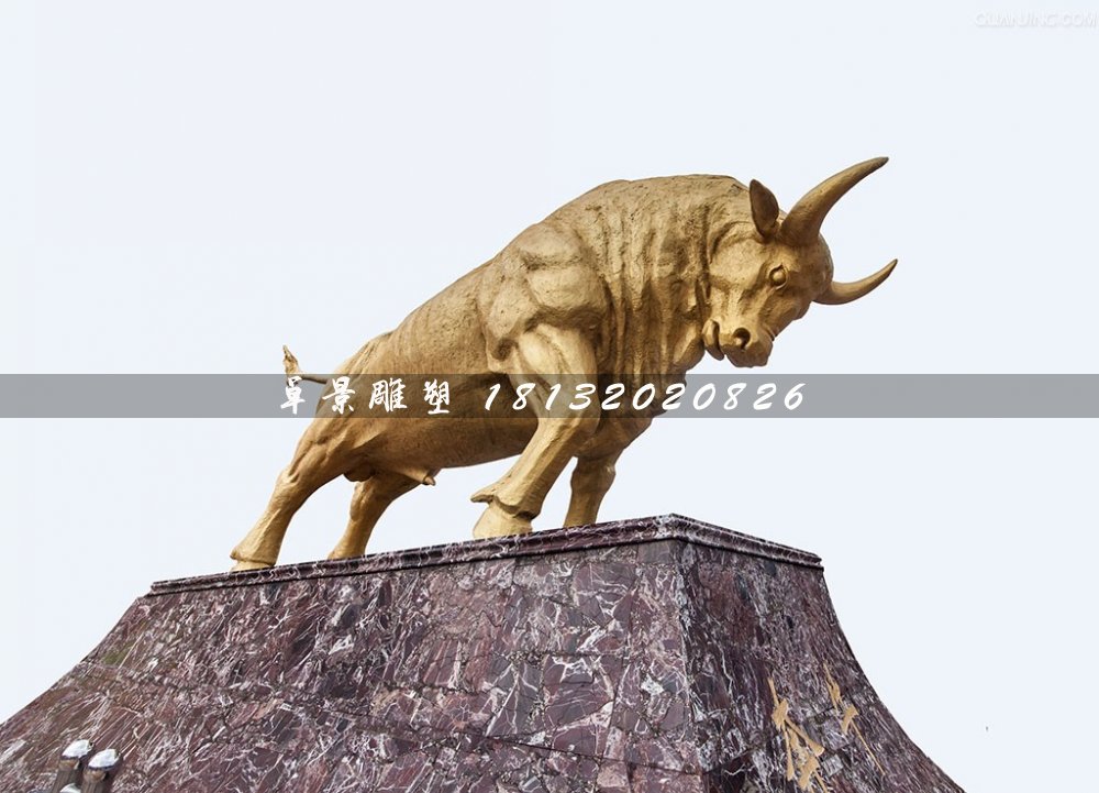 奔牛銅雕，廣場銅牛雕塑 (3)