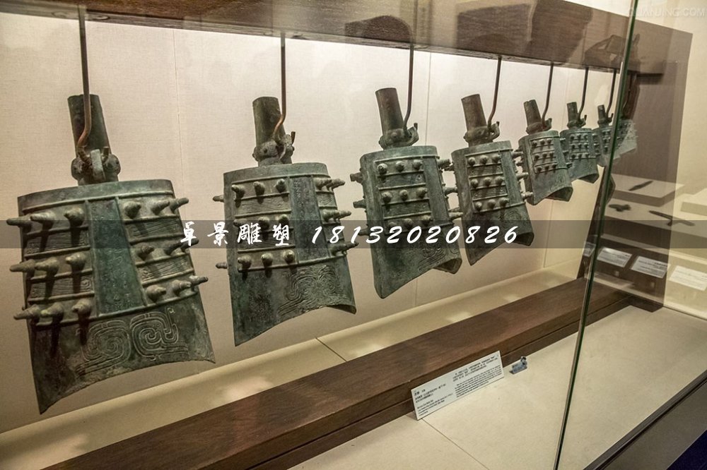 編鐘銅雕，古代樂器銅雕 (3)