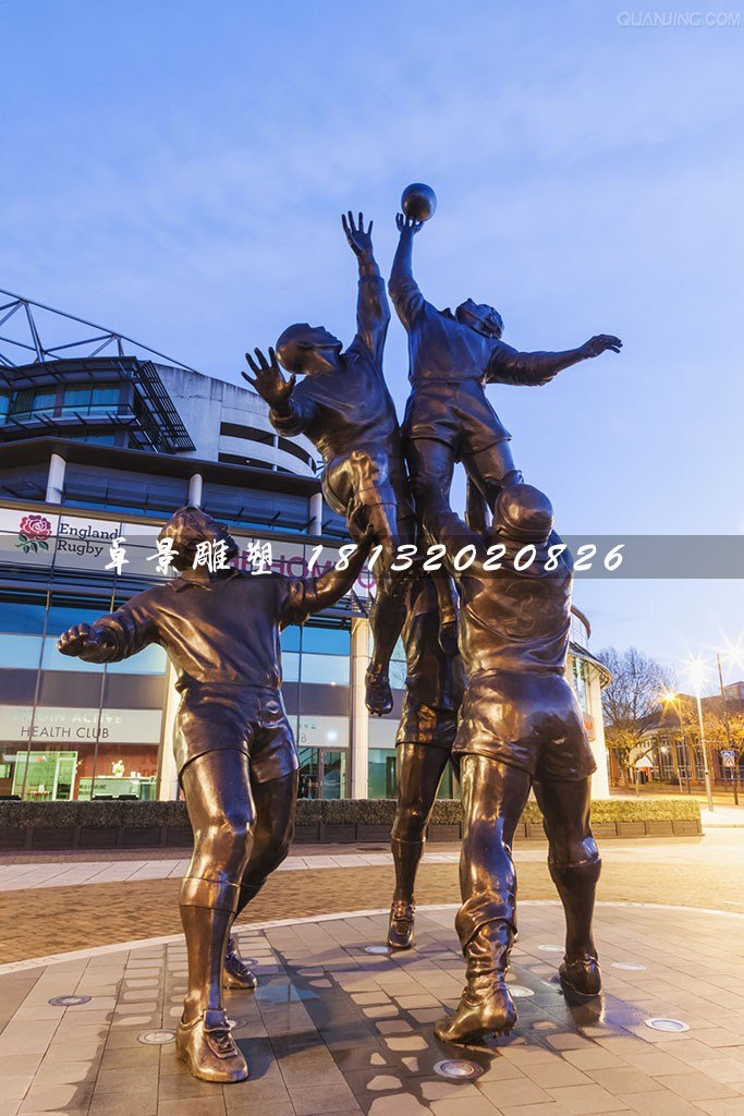 打籃球銅雕，廣場景觀銅雕 (2)