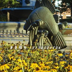 水中魚(yú)銅雕，廣場(chǎng)銅魚(yú)雕塑