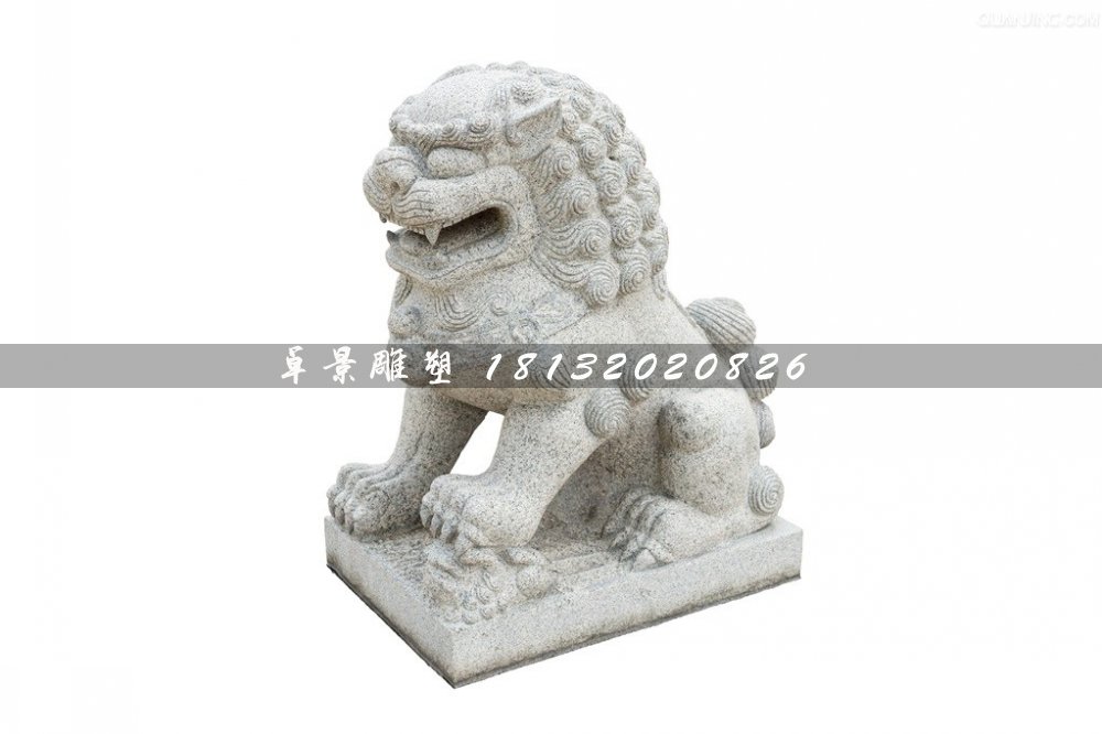 小獅子石雕，公園動物石雕