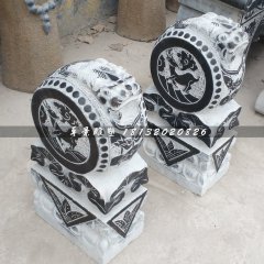 抱鼓石雕塑，仿古門(mén)墩雕塑