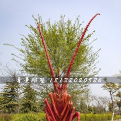 龍蝦雕塑，玻璃鋼仿真動物