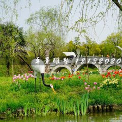 仙鶴雕塑，玻璃鋼仿真仙鶴雕塑