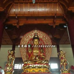 觀音菩薩雕塑，善財(cái)童子與龍女雕塑