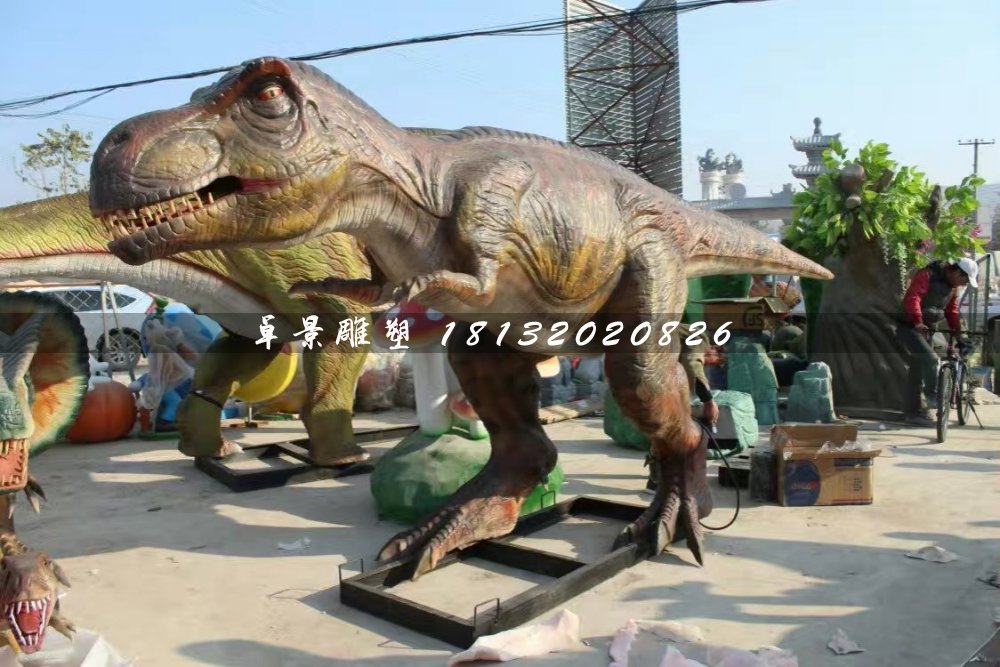 恐龍雕塑，玻璃鋼仿真動物雕塑 (3)