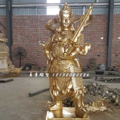 韋陀菩薩銅雕，寺廟銅佛像