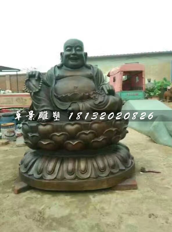 笑面佛銅雕，寺廟銅雕佛像