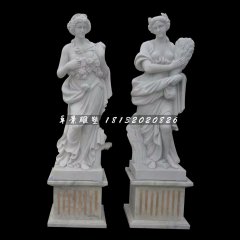 四季神石雕，西方人物石雕