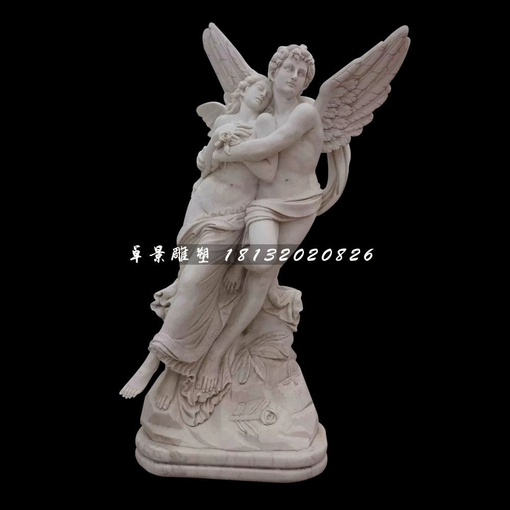 愛神石雕，漢白玉天使石雕