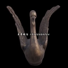 天鵝銅雕，公園天鵝噴泉雕塑