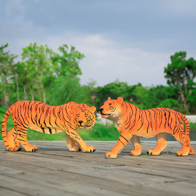 老虎雕塑，玻璃鋼仿真老虎雕塑 (1)