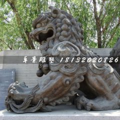 大型銅獅子，戲球獅銅雕
