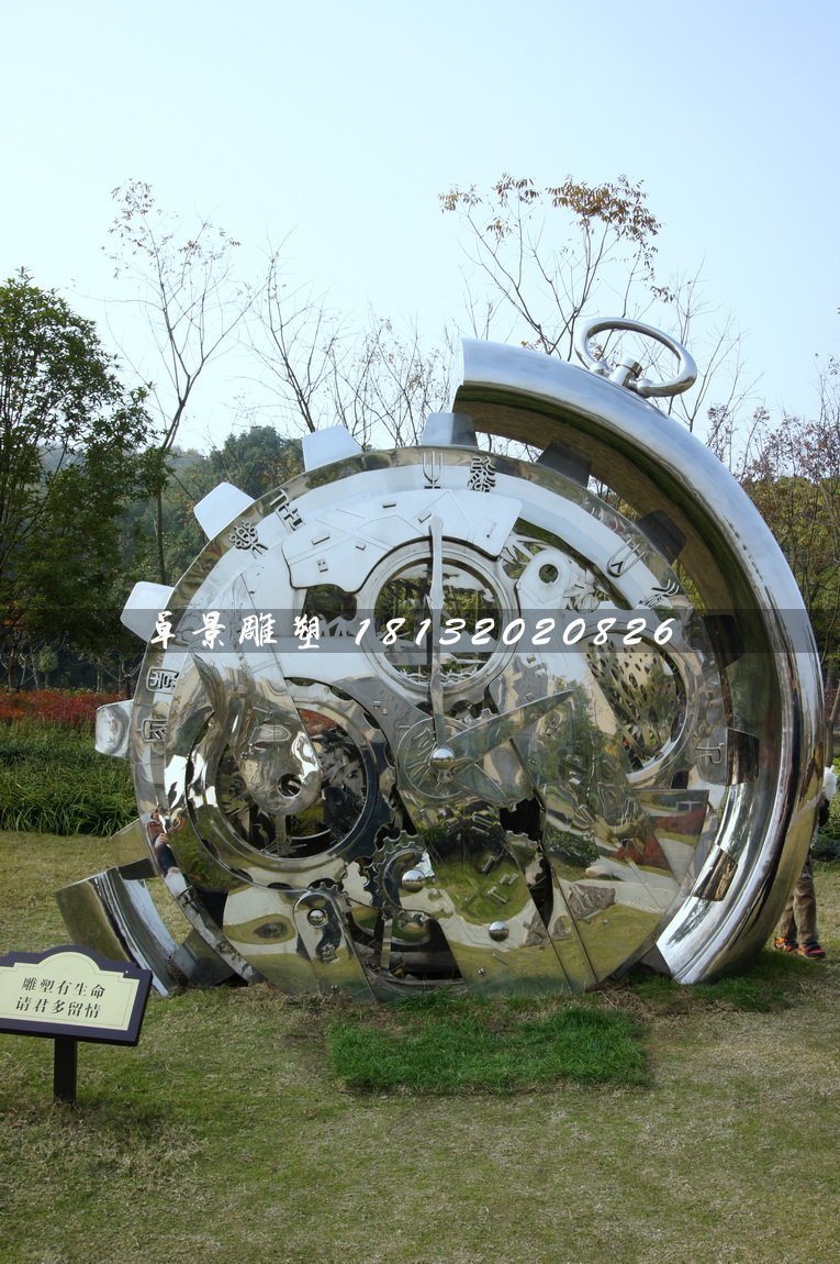 不銹鋼齒輪雕塑，公園景觀雕塑