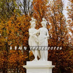 西方人物石雕，漢白玉景觀石雕