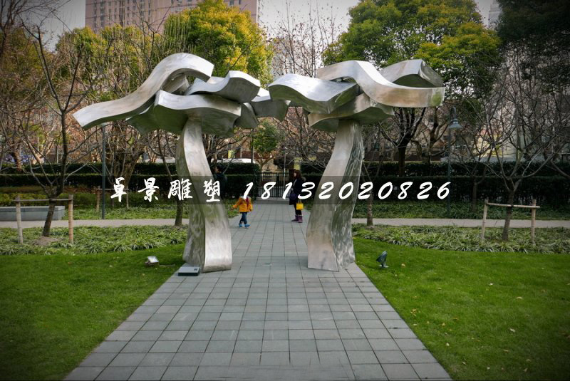 不銹鋼公園雕塑，不銹鋼造型門