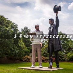 玻璃鋼西方人物雕塑，公園景觀雕塑