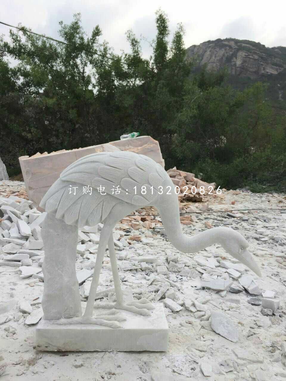 公園仙鶴石雕,漢白玉仙鶴 公園仙鶴石雕,漢白玉仙鶴