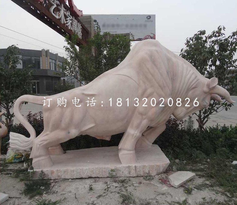 開荒牛石雕,晚霞紅動物雕塑 開荒牛石雕,晚霞紅動物雕塑