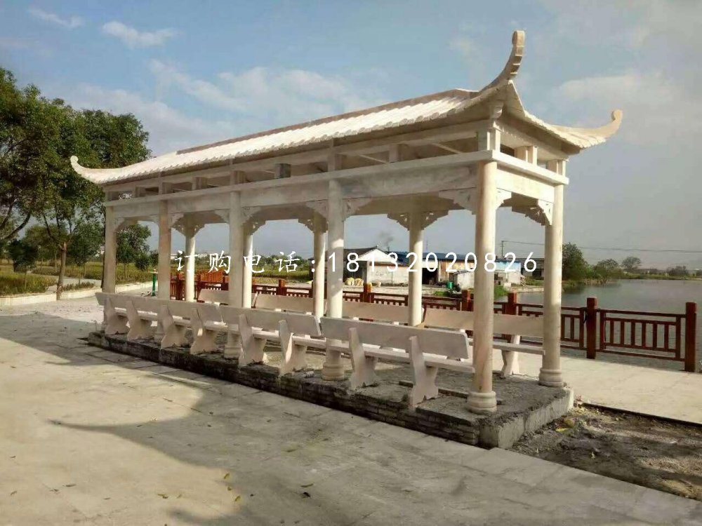 長廊石雕，公園長廊石雕