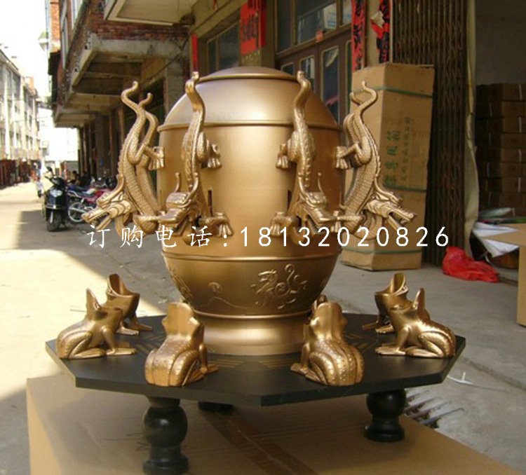 地動儀銅雕，鑄銅雕塑