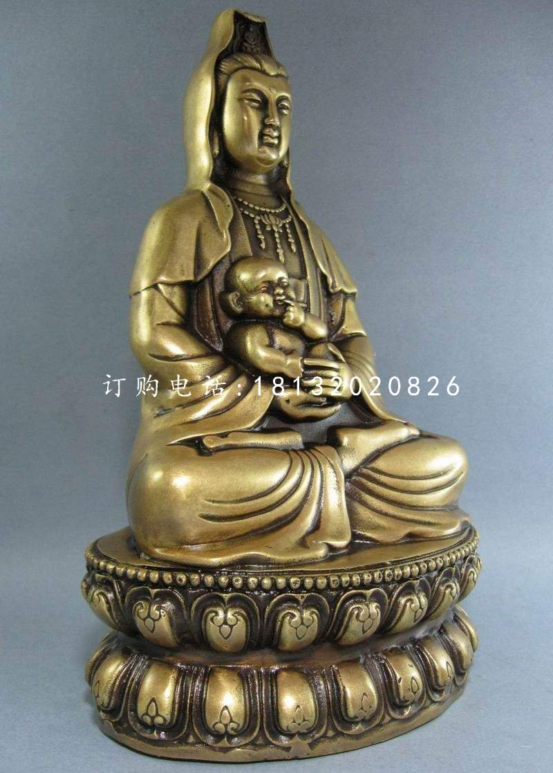 觀音銅雕，送子觀音銅雕 (1)