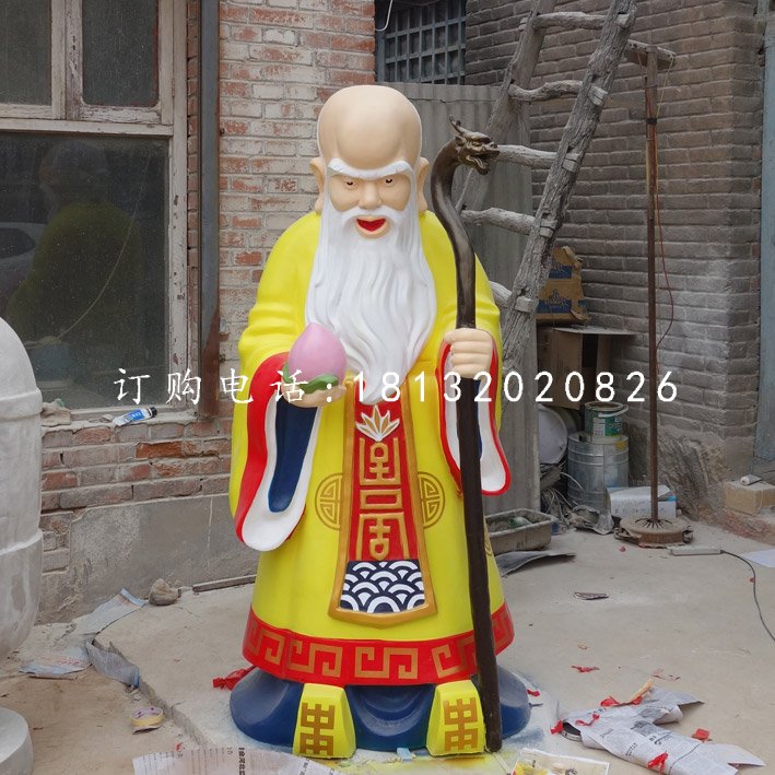南極仙翁雕塑，玻璃鋼老壽星
