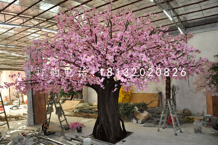 玻璃鋼桃花，仿真大樹