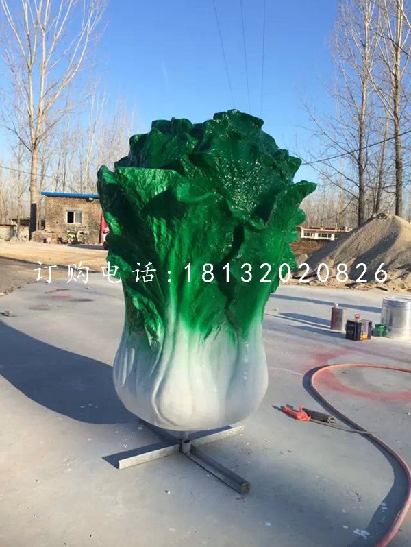 仿真白菜雕塑，玻璃鋼白菜