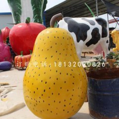 鴨梨雕塑，玻璃鋼水果