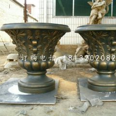 玻璃鋼花盆，仿銅歐式花盆