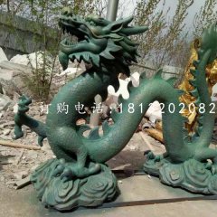 玻璃鋼龍雕塑，玻璃鋼噴漆雕塑