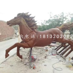 玻璃鋼奔馬，廣場(chǎng)動(dòng)物雕塑