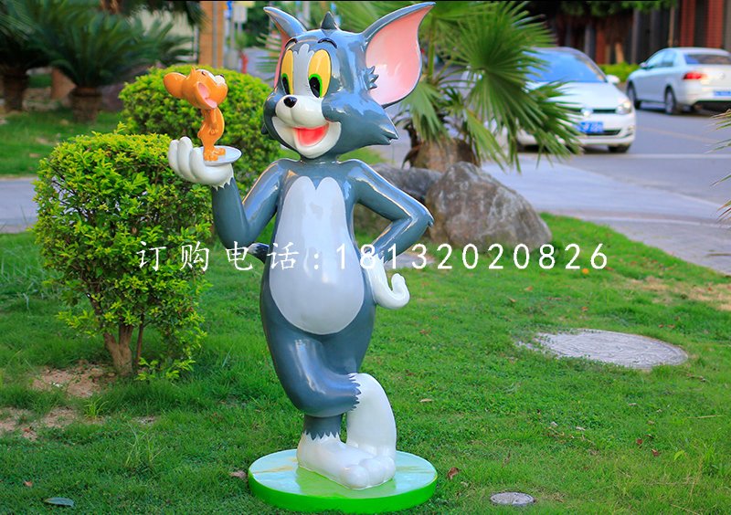 湯姆貓雕塑，卡通雕塑