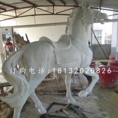 白馬雕塑，玻璃鋼坐騎