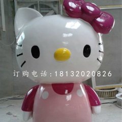 玻璃鋼hellokitty雕塑，卡通擺件