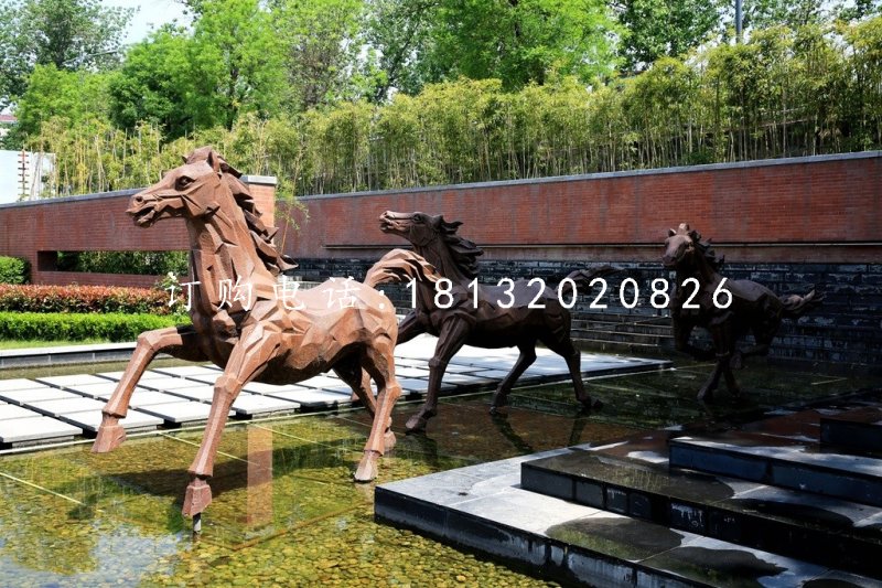 銅馬雕塑，鍛銅動物雕塑