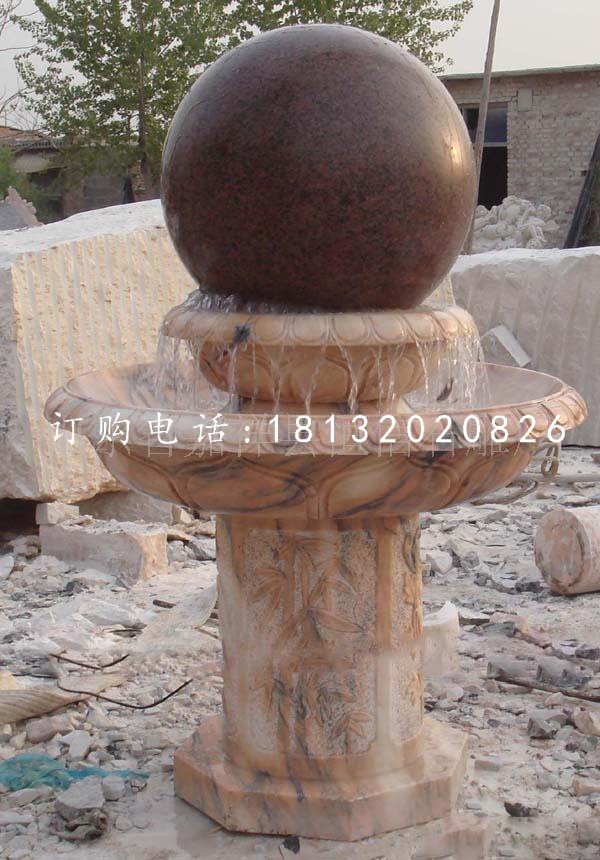 晚霞紅風(fēng)水球，景觀石雕