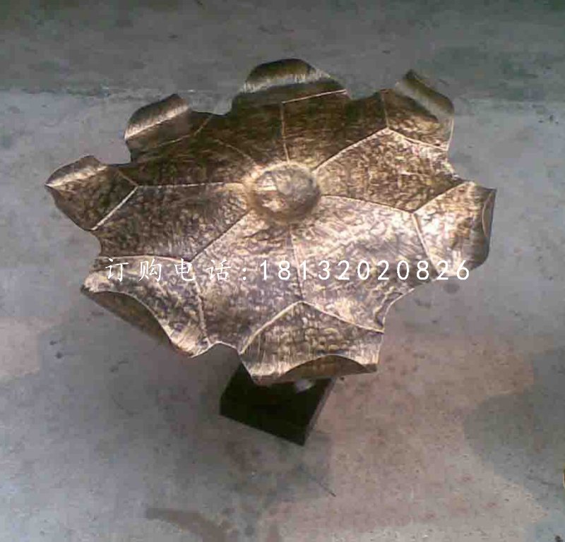 鍛銅荷葉雕塑，景觀雕塑