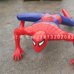 蜘蛛俠雕塑，玻璃鋼仿真電影人物雕塑