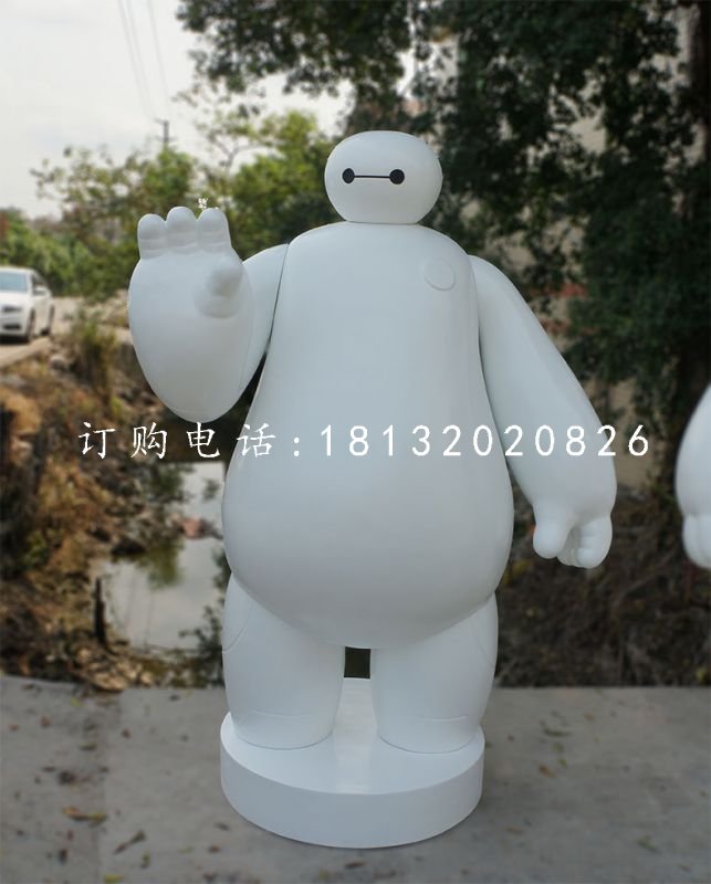 玻璃鋼大白，卡通人物雕塑