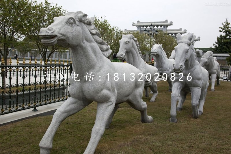 奔騰的馬石雕，群馬石雕.jpg