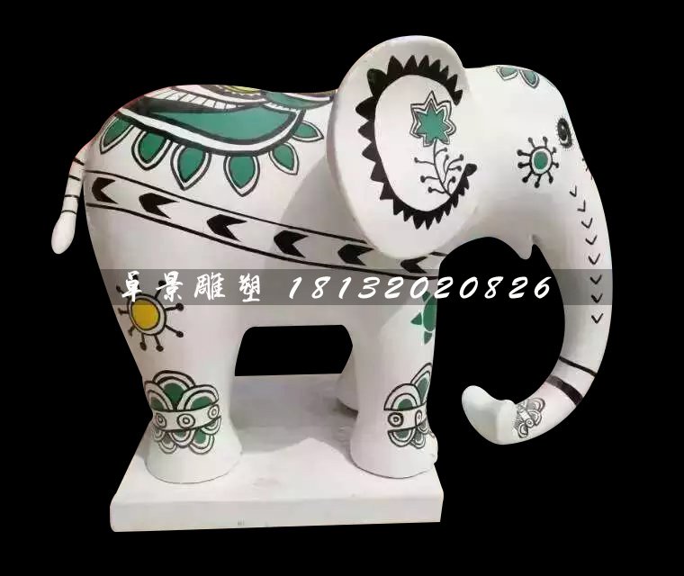 玻璃鋼大象雕塑，彩繪大象雕塑 (2).jpg