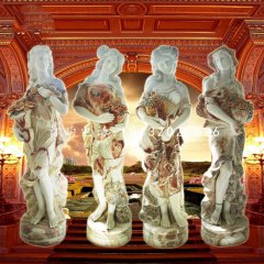 四季神石雕，歐式人物石雕